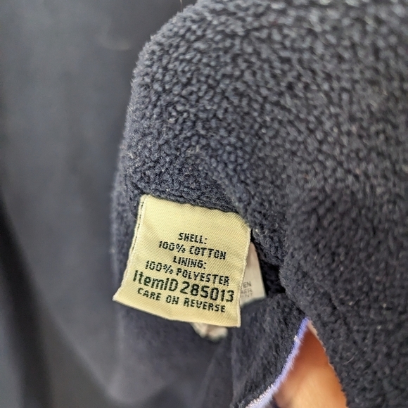 LL Bean Shirt Jacket Size XS Women Purple Plaid Fleece Lined Shacket Oversized - Picture 10 of 14